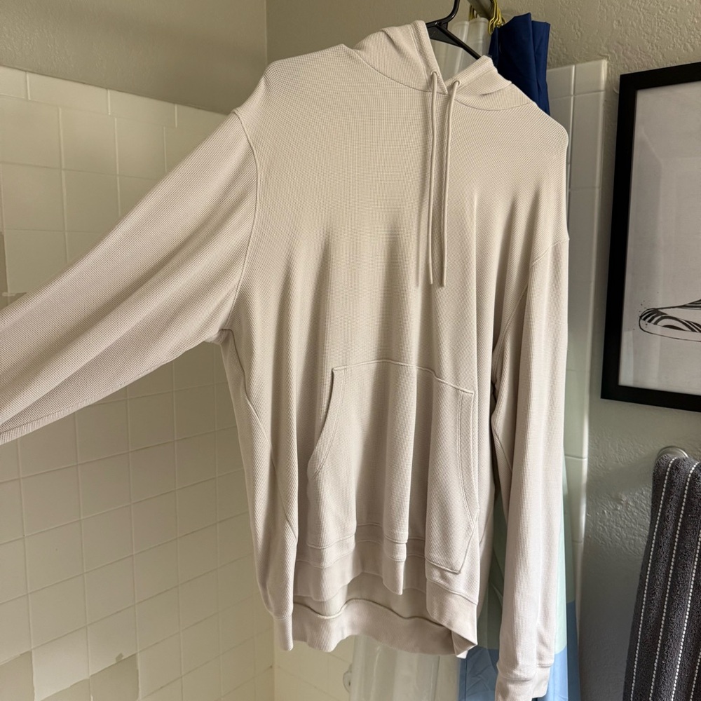 ALO Yogo Micro Waffle Fast Break Hoodie — Bone
